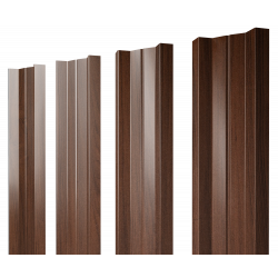 Штакетник М-образный GL 0,45 Print Twincolor Choco Wood